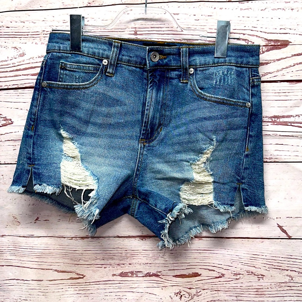 Kendall & Kylie High Waisted Denim Shorts Size 5/27